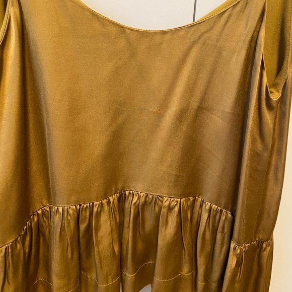 Sandro Gold Silk Top - Picture 4 of 5